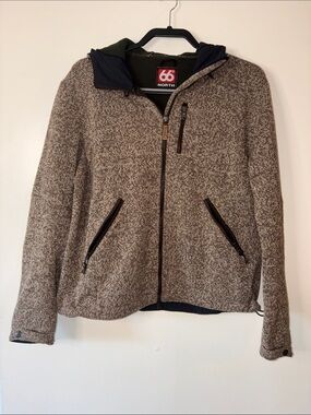 66 North -Women's Brown Heathered Full-Zip Jacket Size L